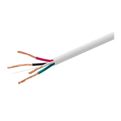 44337 Monoprice Speaker Wire CL3 Rated 4-Conductor 16AWG 250ft White