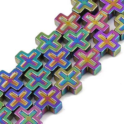 Electroplated Synthetic Non-magnetic Hematite Beads Strands