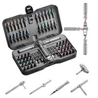 66 in 1 Precision Screwdriver Set, Magnetic Screwdriver Drill Bit Set, Household Repair Tool Kit with Detachable T-shaped Rat...