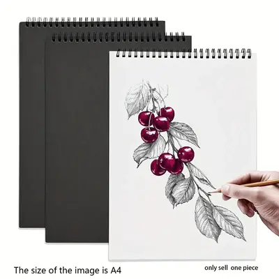 Top Spiral Bound Sketchbook, 1 Piece Acid-free Art Sketchbook, Art Supplies Drawing Letter Paper for Children & Adult Beginne...