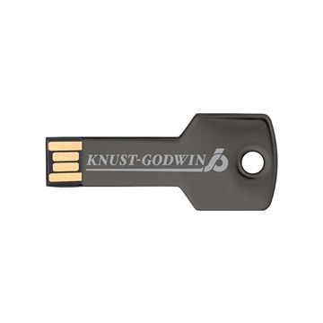 25 Custom Berwyn Key Shape USB Flash Drive - Stainless Iron