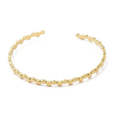 Ion Plating(IP) 304 Stainless Steel Flat Round Wrap Cuff Bangles for Women