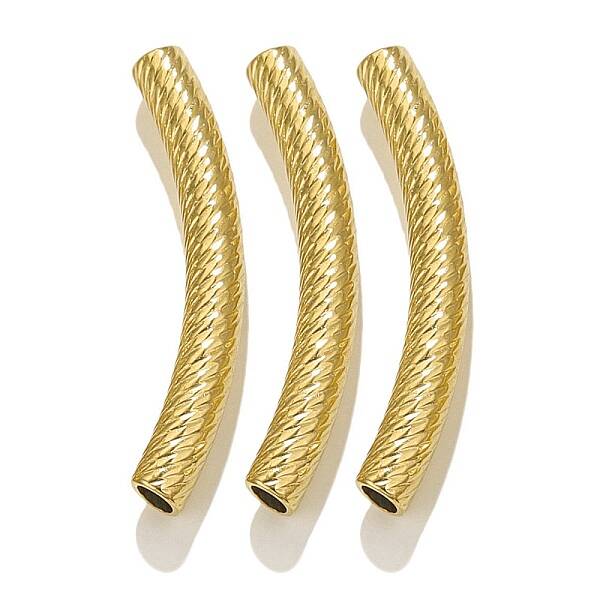 304 Stainless Steel Curved Tube Beads