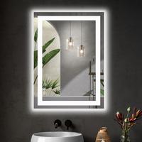 【Fathers Day Gift】Sweet Furniture Bathroom Vanity Mirror - Anti-Fog, Dimmable Rectangle Mirror with Front & Backlight, Sm...