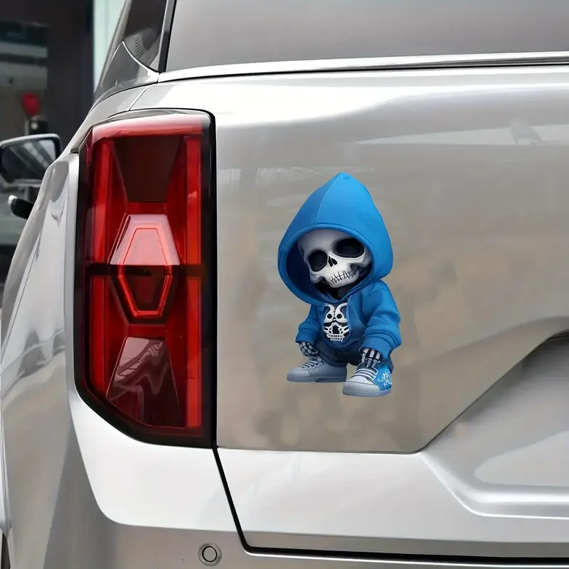 Cool Skeleton Design Car Sticker, Decorative Car Body Sticker, Car Decoration Accessories For Helmet Auto Window Motorcycle, ...