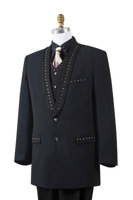 Canto Men's 3pc Artistic Stripe Suit - Fashionable Professional Attire