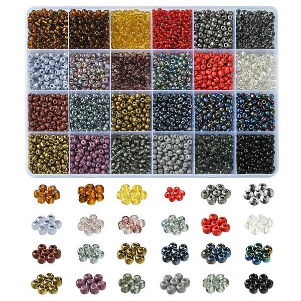 288G 24 Styles Glass Seed Beads
