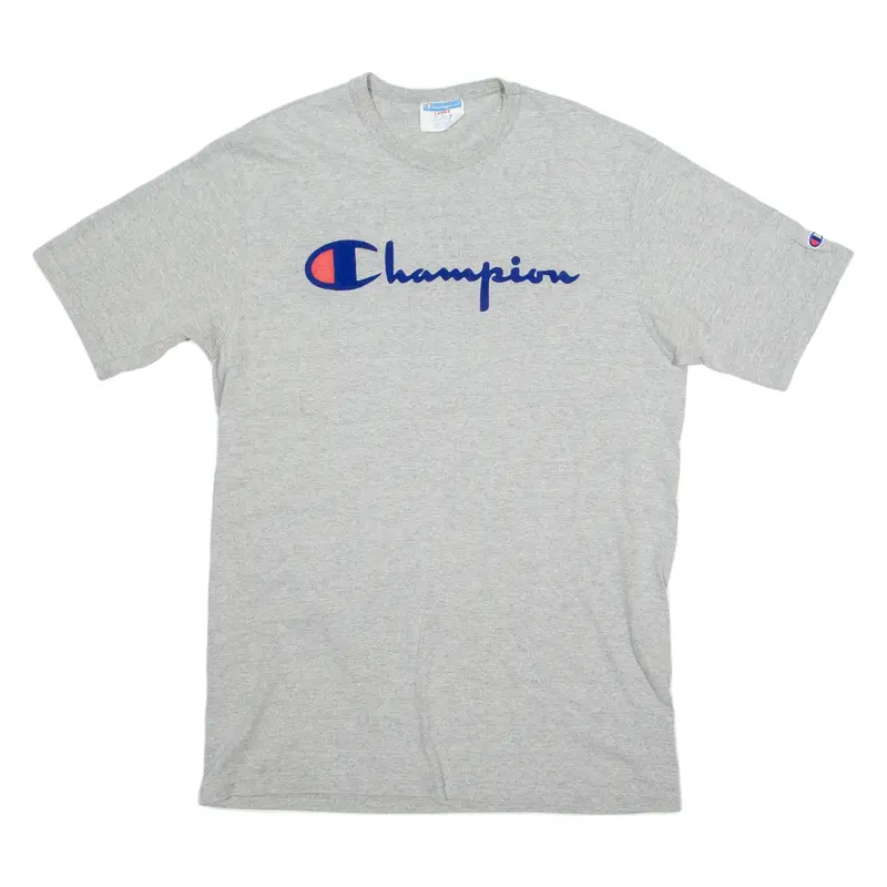 CHAMPION Mens T-Shirt Grey Crew Neck L