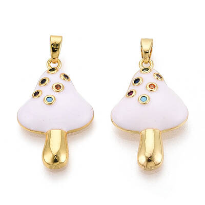 Brass Micro Pave Cubic Zirconia Pendants