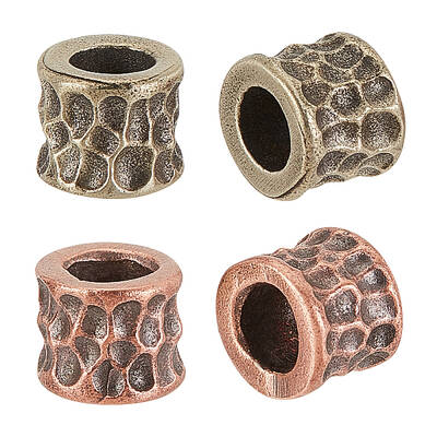 4Pcs 2 Colors Brass European Beads