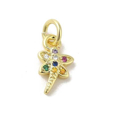 Real 18K Gold Plated Brass Pave Cubic Zirconia Pendants