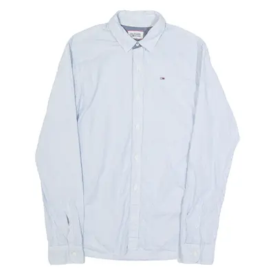 TOMMY HILFIGER Mens Shirt Blue Striped Long Sleeve S