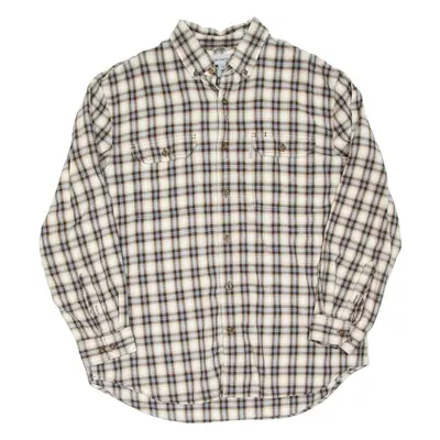 CARHARTT Relaxed Fit Mens Shirt Brown Check Long Sleeve XL