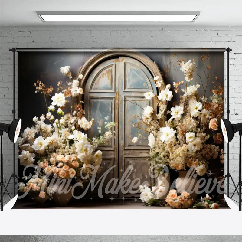 Vintage Bloom Flowers Arch Door And Window Backdrop - Aperturee