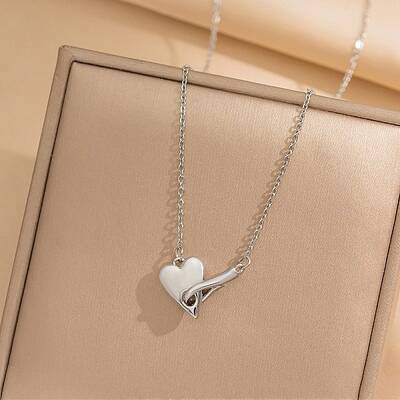 Heart 304 Stainless Steel Pendant Necklaces for Women