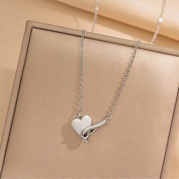 Heart 304 Stainless Steel Pendant Necklaces for Women