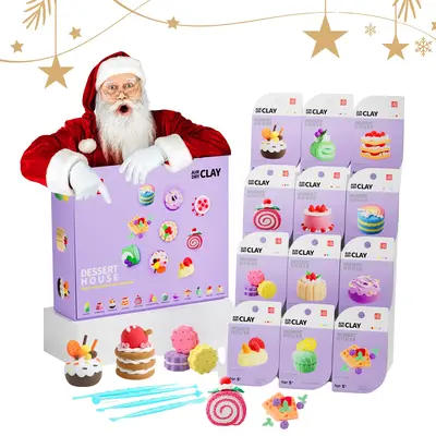 Air Dry Clay Kit for Kids – Dessert Play, DIY Craft Set for Parties & Family Activities, Non-Toxic Ultra Light Modeling Cla...