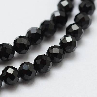 Natural Black Spinel Beads Strands