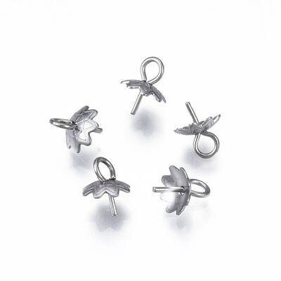 Non-Tarnish 304 Stainless Steel Cup Peg Bails Pendants