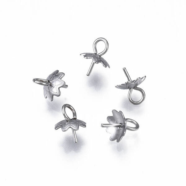 Non-Tarnish 304 Stainless Steel Cup Peg Bails Pendants