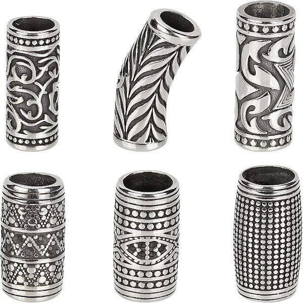6 Pcs 304 Stainless Steel Beads