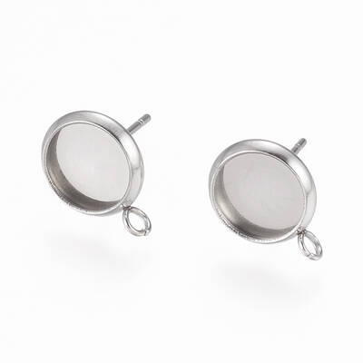 Non-Tarnish 304 Stainless Steel Stud Earring Settings