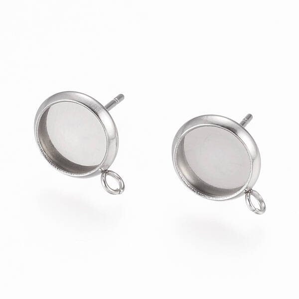 Non-Tarnish 304 Stainless Steel Stud Earring Settings