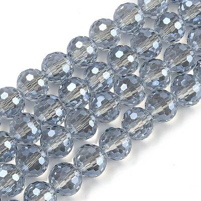 Transparent Electroplate Glass Beads Strands