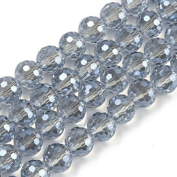 Transparent Electroplate Glass Beads Strands