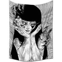 Horror Anime Tomie Girl Revenge Tapestry, Wall Hanging Dorm Party Lightweight Backdrop Decorations Home Decorations for Livin...