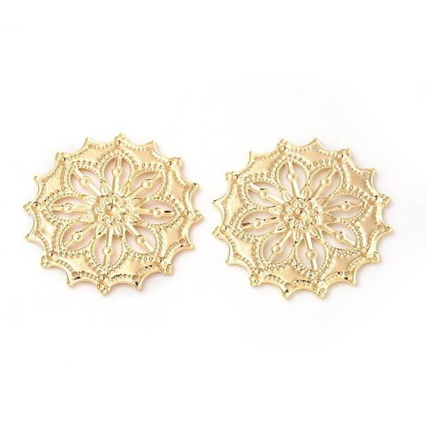 Brass Filigree Joiners Links