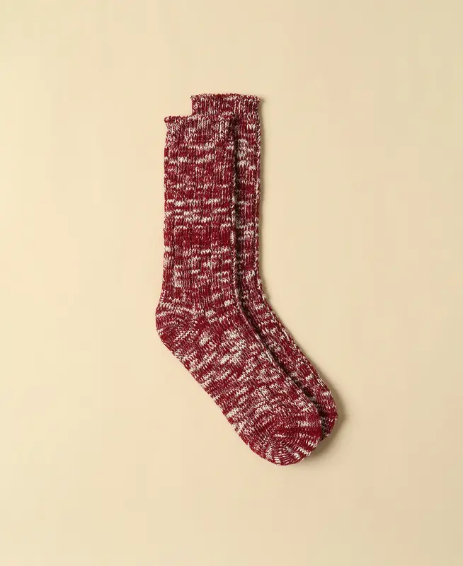 Men's Mélange Rugged Socks - Red