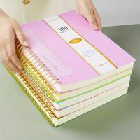 300 Pages 100GSM Thick Paper Lined Spiral Notebook, A4 College Ruled PVC Waterproof Cover Note Pad for School Work Home Trave...