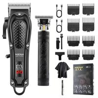Electric Hair Clipper Set, 1 Set Cordless Usb Interface Digital Display Carving Scissors, Barber Clippers, Barber Kit, Haircu...
