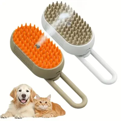 Pet Steam Brush,Cat Dog Hair Remover, Adjustable Pet Hair Remover,Pet Steamy Mist,Steam Pet Brush for