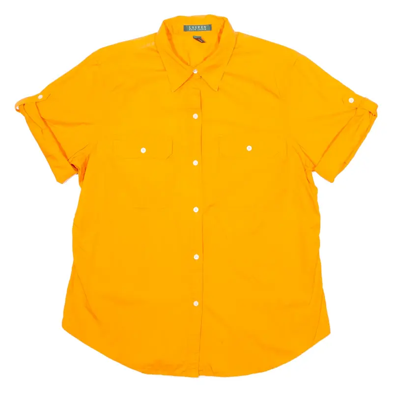 LAUREN RALPH LAUREN Womens Plain Shirt Orange XL