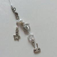 Cute Rabbit & Star Design Phone Chain, Creative Beaded Phone Lanyard, Fashion Mobile Phone Strap for Women & Girls, Mobile Ph...