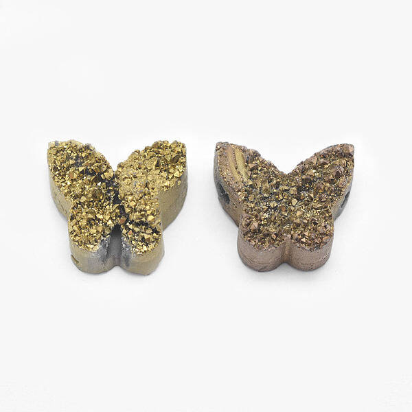 Natural Druzy Quartz Crystal Beads