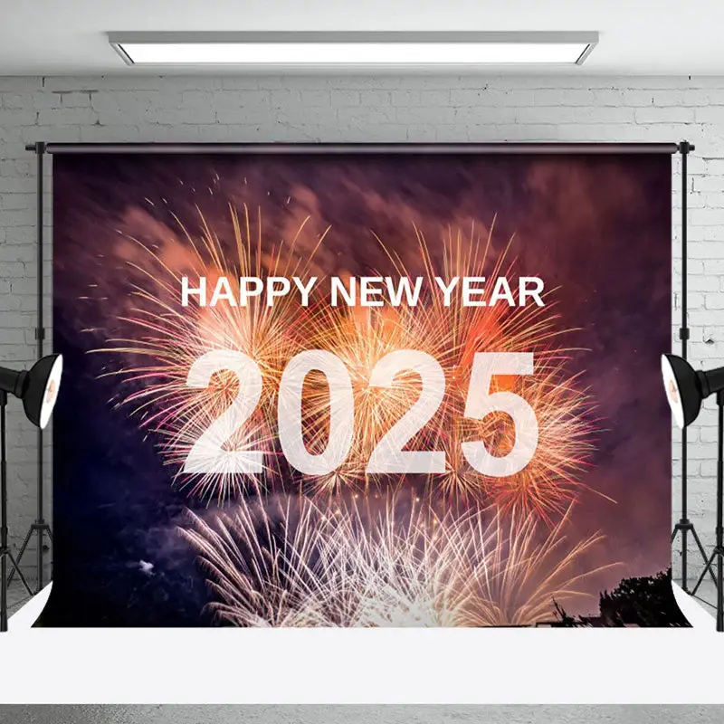 Aperturee 2025 New Year Display To Happy Celebrations Party Backdrop - Aperturee