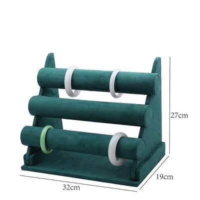3-Tier Velvet Detachable Flannel Bracelet Display Stands