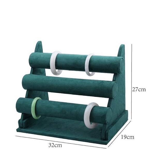 3-Tier Velvet Detachable Flannel Bracelet Display Stands