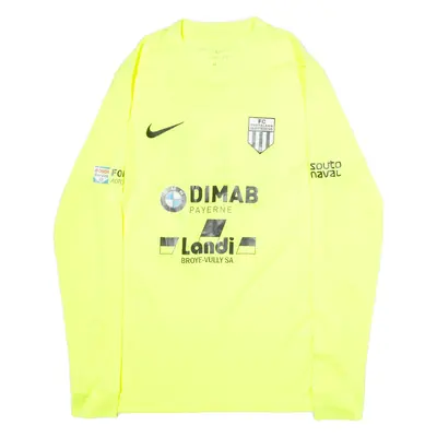 NIKE FC Mens T-Shirt Green Long Sleeve M