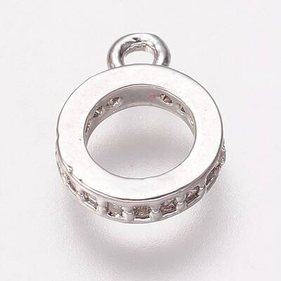 Brass Cubic Zirconia Tube Bails