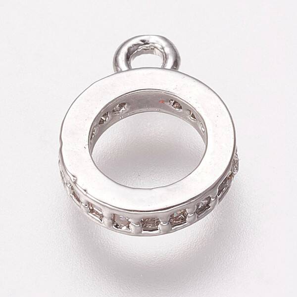 Brass Cubic Zirconia Tube Bails