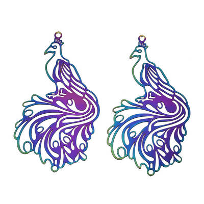 Ion Plating(IP) 201 Stainless Steel Filigree Big Pendants