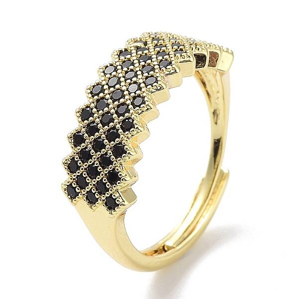 Brass Micro Pave Cubic Zirconia Rings