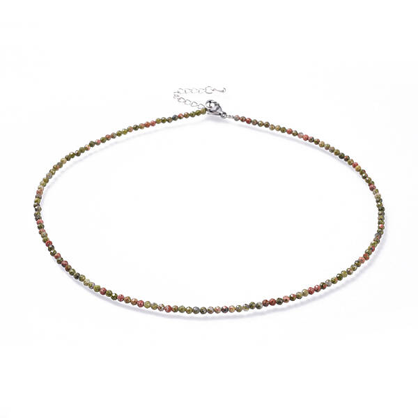 Natural Unakite Beaded Necklaces
