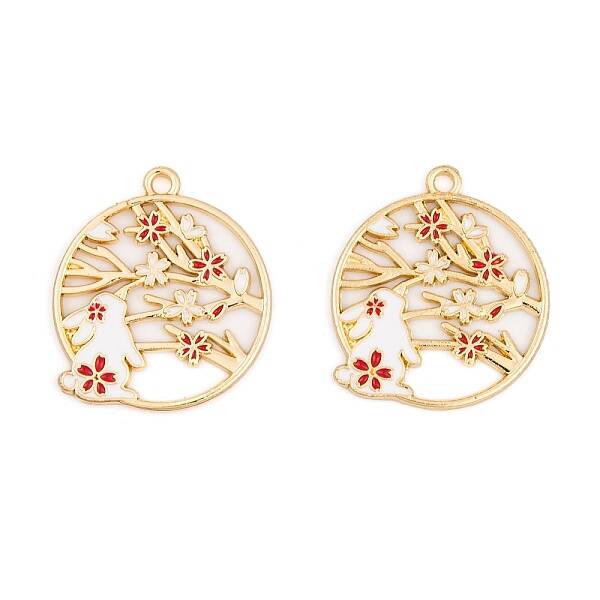 Rack Plating Alloy Enamel Pendants