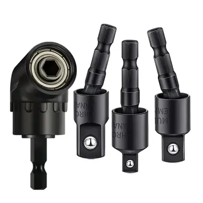 Impact Grade Sockets Adapter Set, 4 Counts Power Drill Sockets Adapter Set with 360° Rotatable Hex Shank Drill Adapters, Scr...