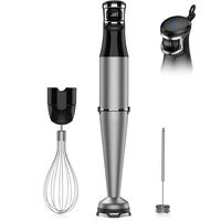 Immersion Blender Handheld 1100W 3 in 1 Corded Stick Hand Blenders for Kitchen with Trigger Speed Control, with Whisk, Milk F...
